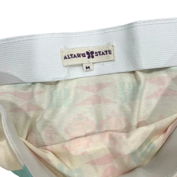 Altar’d State Blue Aztec Print Mini Bandage Skirt M - Picture 3 of 4